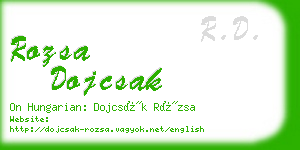 rozsa dojcsak business card